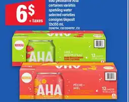 Maxi EAU PÉTILLANTE AHA | SPARKLING WATER, 12X355 ML offer