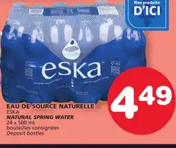 Marches Tradition ESKA NATURAL SPRING WATER offer