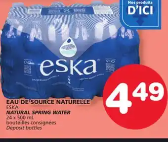 Marches Tradition ESKA NATURAL SPRING WATER offer