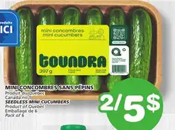 Marches Tradition SEEDLESS MINI CUCUMBERS offer
