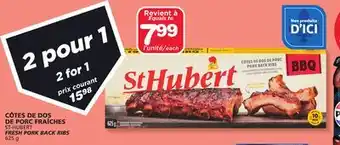 Marches Tradition ST-HUBERT FRESH PORK BACK RIBS offer