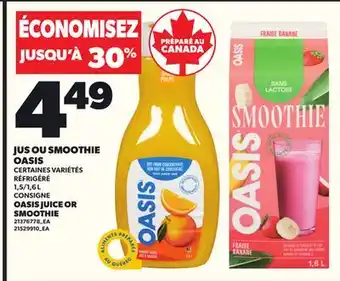 Provigo OASIS JUICE OR SMOOTHIE, 1,5/1,6 L offer