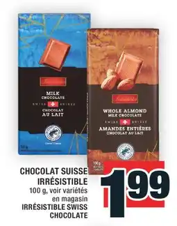 Super C CHOCOLAT SUISSE IRRÉSISTIBLE │ IRRÉSISTIBLE SWISS CHOCOLATE offer