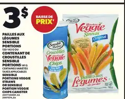 Provigo SENSIBLE PORTIONS, 120-142 G VEGGIE STRAWS OR SENSIBLE PORTION, 141 G VEGGIE CHIPS CANISTER offer