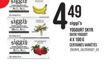 Provigo SIGGI'S YOGOURT SKYR, 4 X 100 G offer
