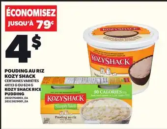 Provigo KOZY SHACK RICE PUDDING, 4X113 G OU 624 G offer