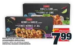 Super C BROCHETTES DE CREVETTES ASSAISONNÉES IRRÉSISTIBLE | IRRÉSISTIBLE SEASONED SHRIMPSKEWERS offer