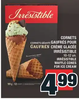 Super C CORNETS GAUFRÉS POUR CRÈME GLACÉE IRRÉSISTIBLE | IRRÉSISTIBLE WAFFLE CONES FOR ICE CREAM offer
