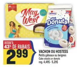 Marché Adonis VACHON OU HOSTESS PETITS GÂTEAUX OU BEIGNES | CAKE SNACKS OR DONUTS offer