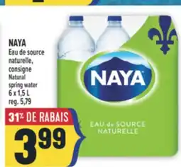 Marché Adonis NAYA EAU DE SOURCE NATURELLE, CONSIGNE | NATURAL SPRING WATER offer