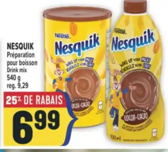 Marché Adonis NESQUIK PRÉPARATION POUR BOISSON | DRINK MIX offer