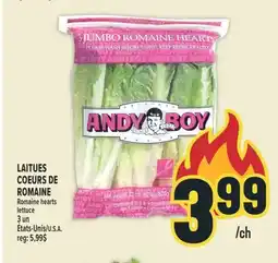 Marché Adonis LAITUES COEURS DE ROMAINE | ROMAINE HEARTS LETTUCE offer