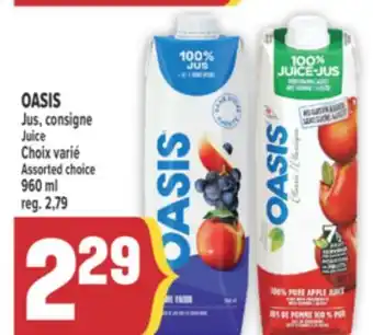 Marché Adonis OASIS Jus, consigne | Juice offer