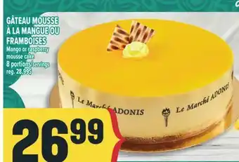 Marché Adonis GÂTEAU MOUSSE À LA MANGUE OU FRAMBOISES | Mango or raspberry mousse cake offer