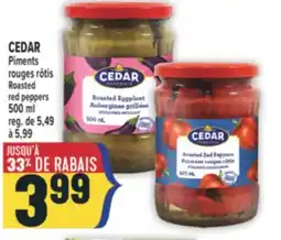 Marché Adonis CEDAR Piments rouges rôtis | Roasted red peppers offer