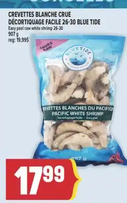 Marché Adonis CREVETTES BLANCHE CRUE DÉCORTIQUAGE FACILE 26-30 BLUE TIDE | EASY PEEL RAW WHITE SHRIMP 26-30 offer
