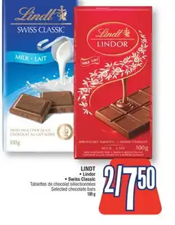 Jean Coutu LINDT, Lindor, Swiss Classic Selected chocolate bars offer