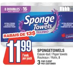 Jean Coutu SPONGETOWELS Paper towels offer