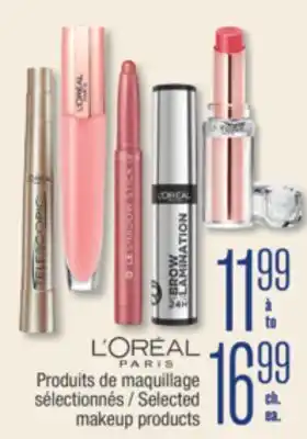 Jean Coutu L'ORÉAL PARIS Selected makeup products offer