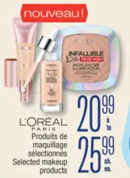 Jean Coutu L'ORÉAL Selected makeup products offer