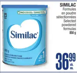 Jean Coutu SIMILAC Selected powdered formulas offer