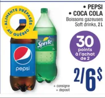 Jean Coutu PEPSI, COCA COLA Soft drinks offer