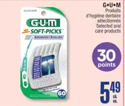 Jean Coutu G•U•M Selected oral care products offer