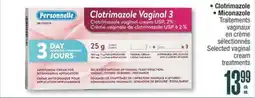 Jean Coutu PERSONNELLE Clotrimazole, Miconazole Selected vaginal cream offer