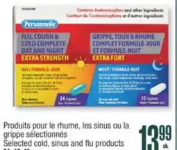 Jean Coutu Personnelle Selected cold, sinus and flu products offer