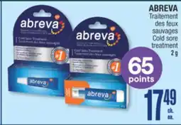 Jean Coutu ABREVA sauvages Cold sore treatment offer