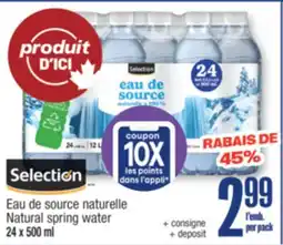 Jean Coutu Selection Natural spring water offer
