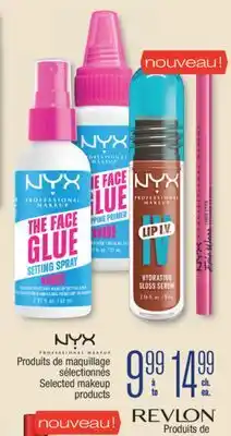 Jean Coutu NYX Selected makeup products offer