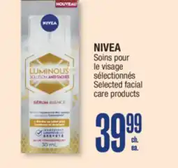Jean Coutu NIVEA Selected facial care products offer