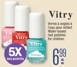 Jean Coutu VITRY Water-based nail polishes for children offer