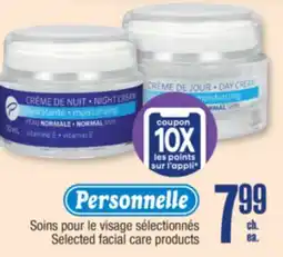Jean Coutu PERSONNELLE Selected facial care products offer