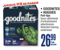 Jean Coutu GOODNITES, HUGGIES Pull-Ups Selected training underwear offer