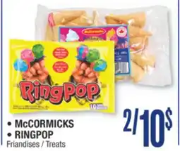 Jean Coutu McCORMICKS, RINGPOP Treats offer