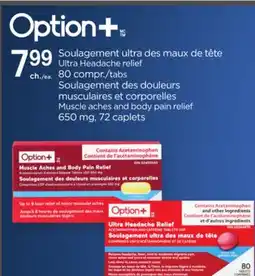 Proxim Option+ Muscle aches and body pain relief offer
