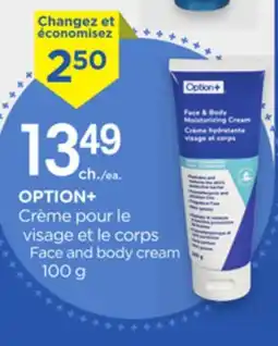 Proxim OPTION+ Face and body cream offer