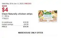 Costco Clean naturally chicken strips offer