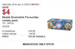 Costco Nestlé drumstick favourites variety pack offer