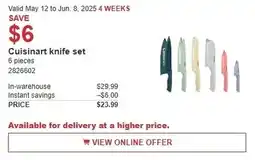 Costco Cuisinart knife set offer