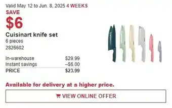 Costco Cuisinart knife set offer