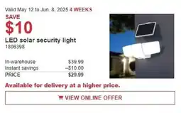 Costco LED solar security light offer