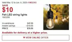 Costco Feit LED string lights offer