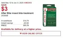 Costco After bite insect bite treatment offer