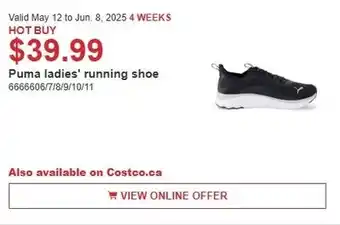Costco Puma ladies' running shoe offer