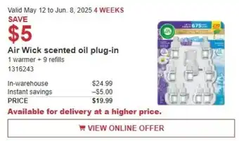 Costco Air wick scented oil plug-in offer