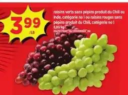 Maxi raisins verts ou rouges sans pépins offer