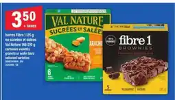 Maxi BARRES FIBRE 1 OU SUCRÉES ET SALÉES VAL NATURE offer